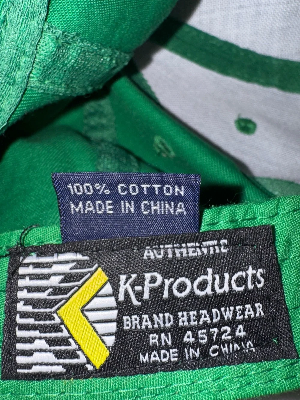 Vintage Unisex John Deere Green Logo Baseball Hat w pre-2000s K-Products tag